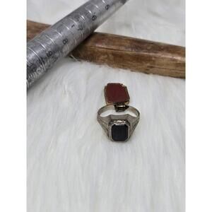 NOS NWT Vtg 10k Gold WWW Ring Original Tag, 1930s Art Deco